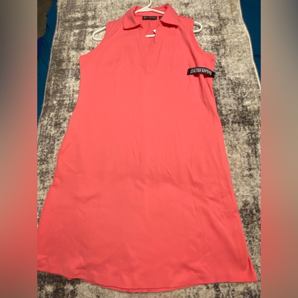 NWT NY&C Coral Tennis Polo Shift Dress